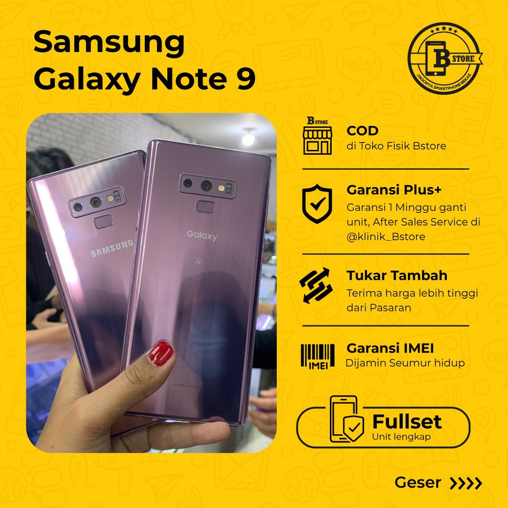 Samsung Note 9 128 GB - Fullset - RAM 6 GB 128GB - COD Jakarta