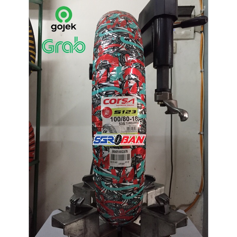 BAN CORSA S123 100/80-18 TUBELESS NOT BATTLAX BT45 RING 18 PROMO
