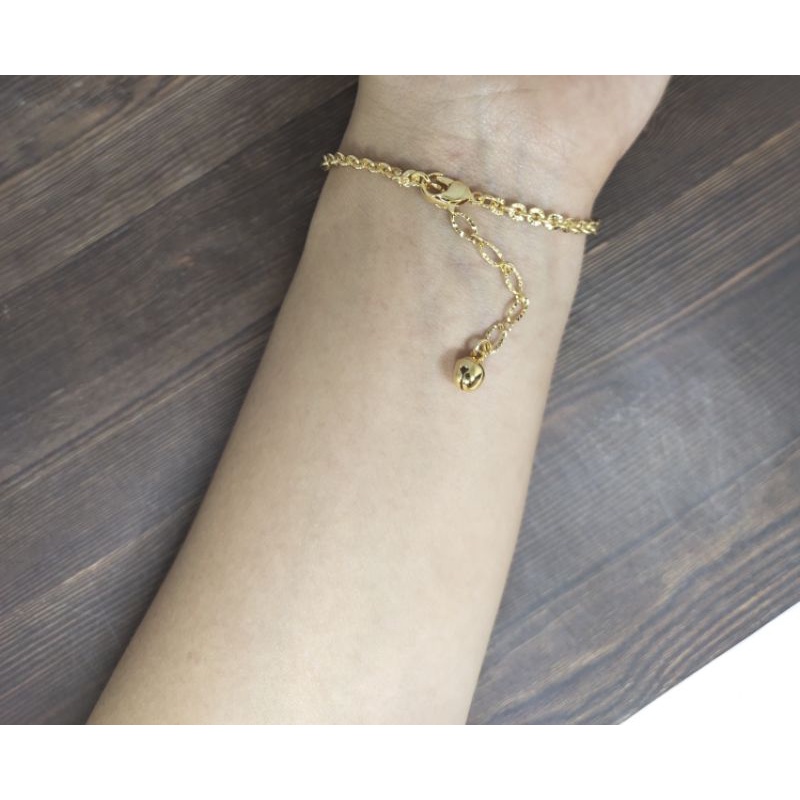 Fifi Fashion gelang lada kombinasi nori ukir model perhiasan lapis emas G18 28#