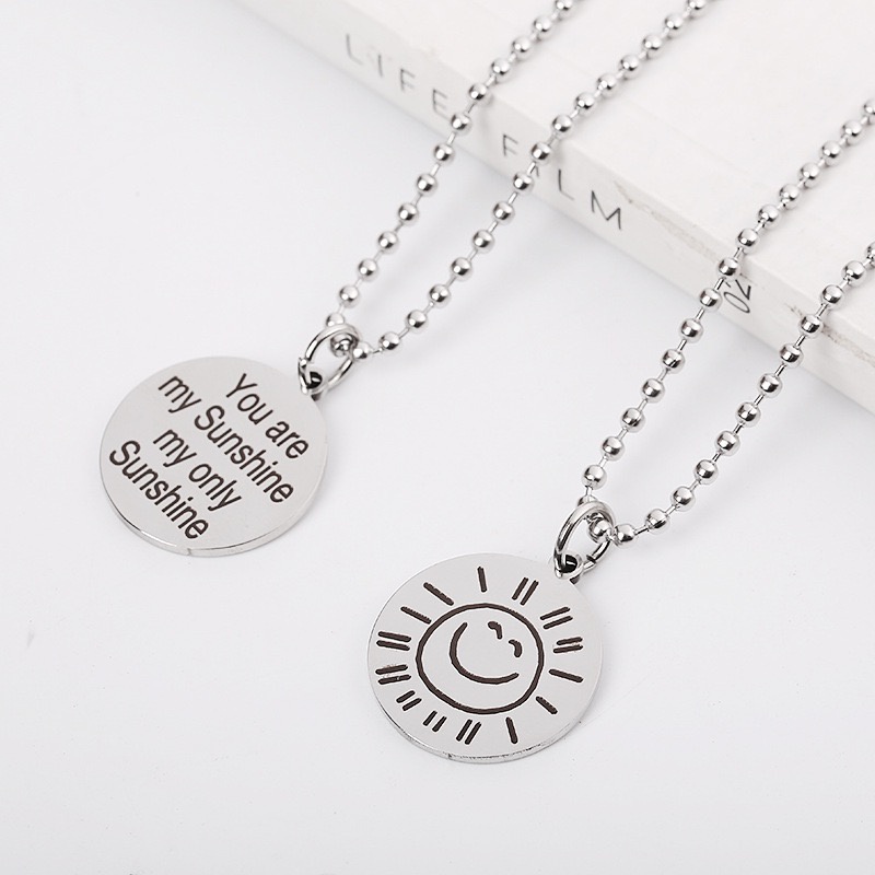 Smiley Necklace Accessories Trendy Personality Simple