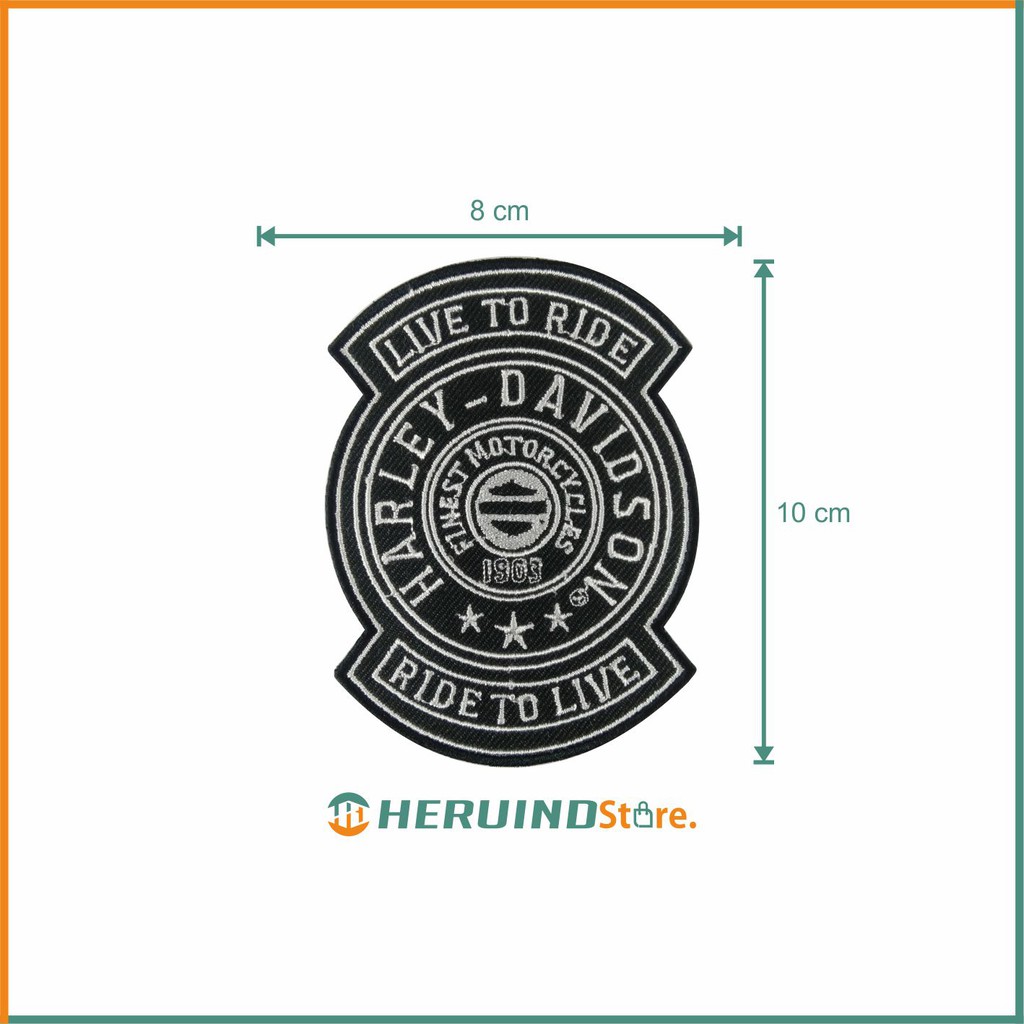 PATCH BORDIR / EMBLEM BORDIR HARLEY DAVIDSON