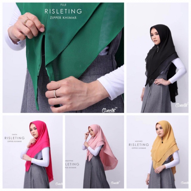 Khimar Risleting | Khimar Zipper | Khimar Mini Zipper | Oneto hijab