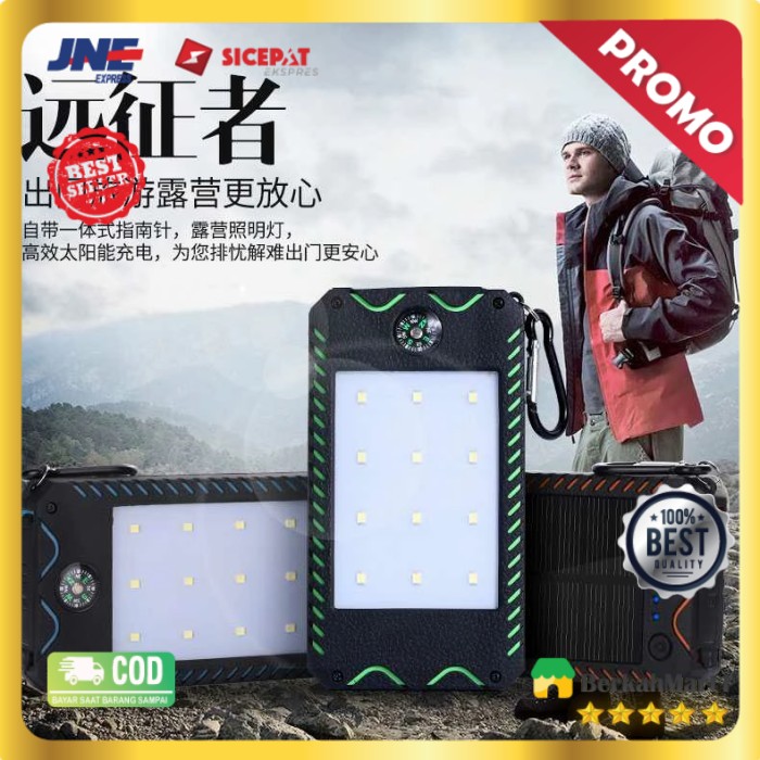 Sinofer Power Bank 2 USB Port 10000mAh + Solar Panel + Kompas - SP-21