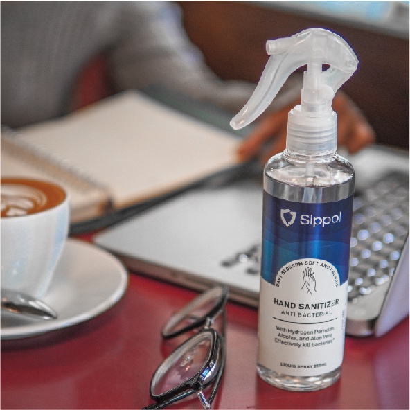 Sippol Hand Sanitizer Liquid Spray 250 ml (Baby Blossom)