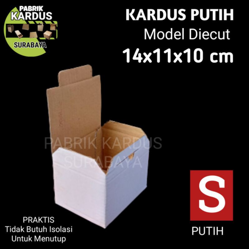 

KARDUS S PUTIH 14x11x10 cm DUS KARTON BOX KOTAK HP AKSESORIS PACKING