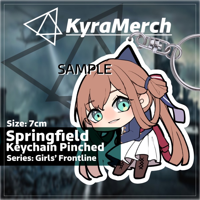 Keychain Pinched Girls Frontline Springfield
 | KyraMerch Anime Fanmerch Dealer