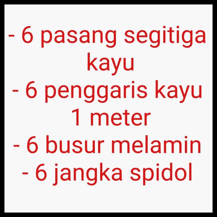 

Pesanan 6 Set Penggaris Kayu 4 Macam Total 30 Buah