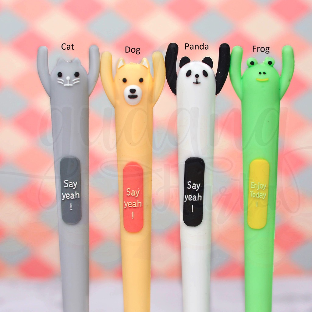 

Pulpen Say Yeah Panda Frog Cat Dog Kucing Anjing Pena Gel Lucu Unik Ballpoint GH 307059