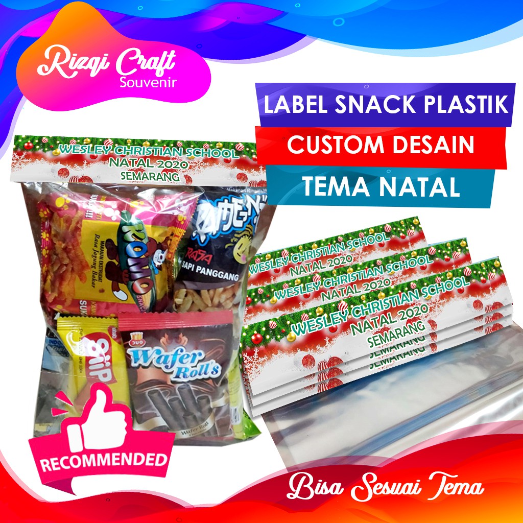 

Label Snack Plastik Gambar Natal