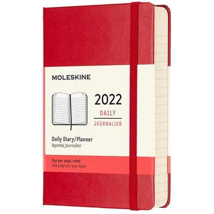 

[RESTOCK] Moleskine Planner 2022 - Daily / Hardcover - Diary Agenda - Scarlet, Pocket