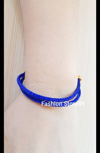 Gelang tali kawat model serut waterproof untuk charm liontin mainan pandora atau emas bahan titanium