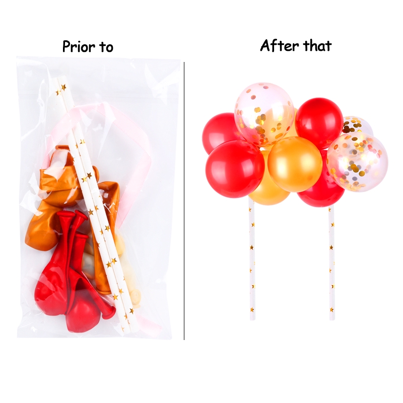 10pcs Balon Confetti Mini Ukuran 5 Inci Untuk Dekorasi Kue Ulang Tahun / Pernikahan