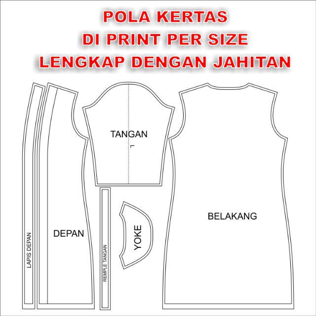 Pola Outer Tangan Panjang Pola Jiplak Dan Kertas End Year Sale Promo Diskon Bisa Cod Shopee Indonesia