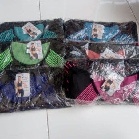 Set senam termurah set senam lengan panjang muat jumbo tebal set baju olahraga wanita muslim legging