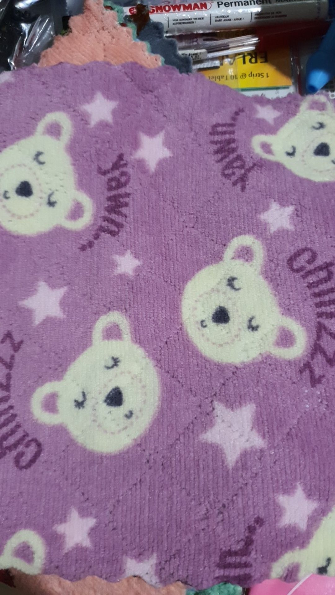 [jy]1271 Kain Lap 25*25 Cm Motif Kartun Besar Anti Minyak Pembersih Multifungsi Micro Fiber