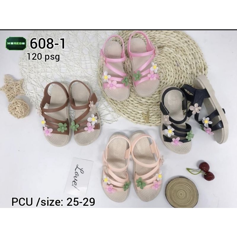 SANDAL SEPATU ANAK PEREMPUAN FASHION MOREGO 608-1 KARET