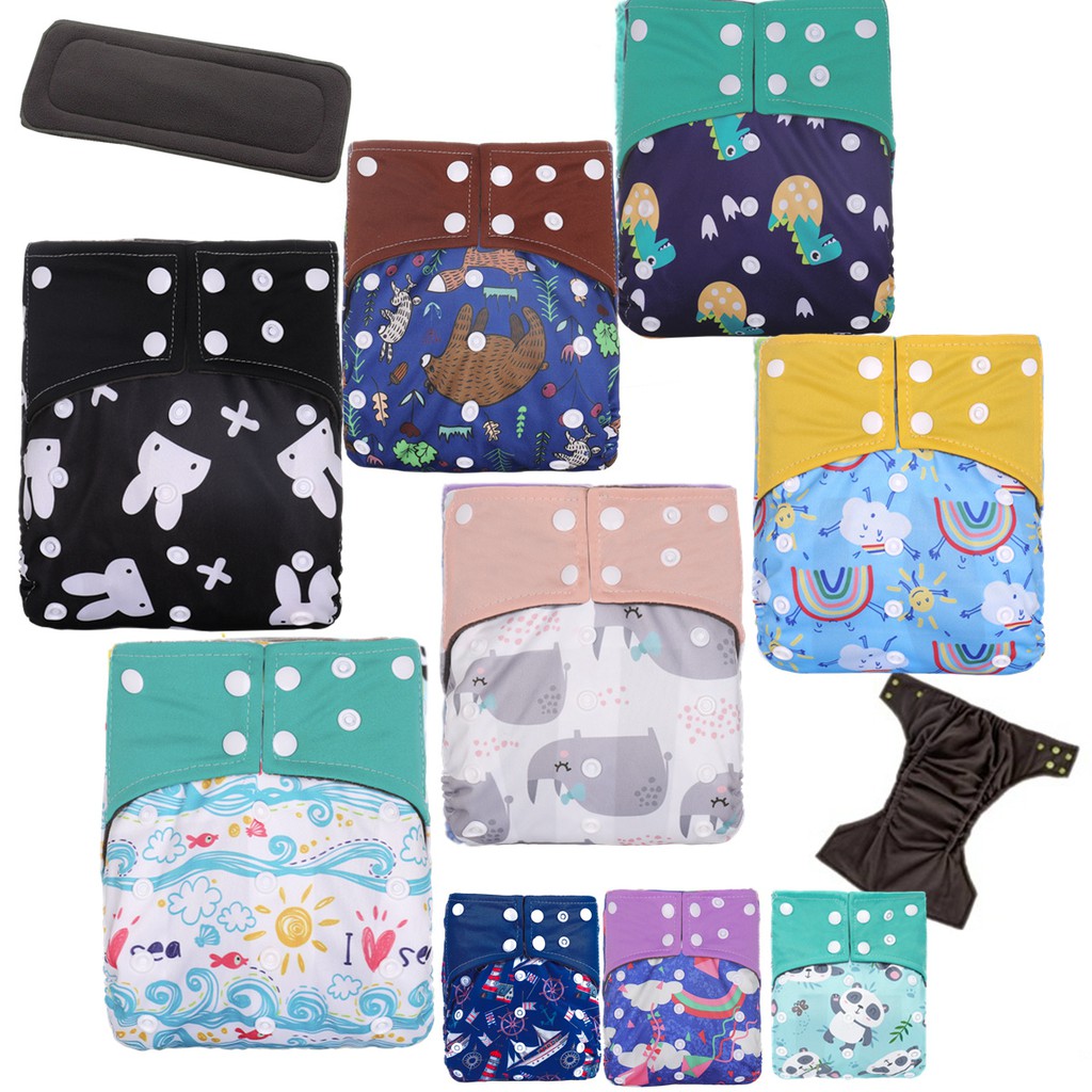 Simfamily Clodi PRINT+ INSERT Tahan Air popok kain bayi baby cloth diapers diaper newborn