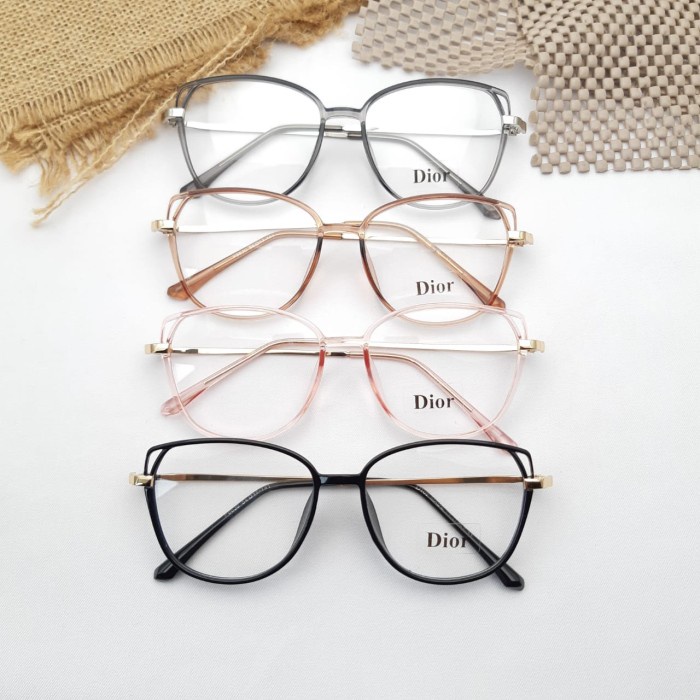 kacamata baca wanita cat eyes AM-5805 free lensa plus/minus/silinder