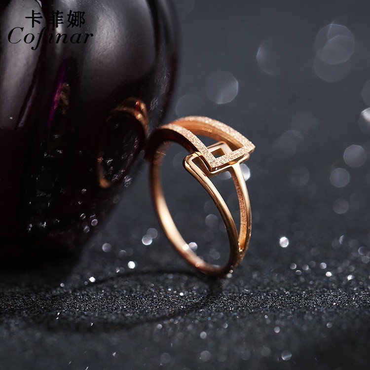 Cincin Titanium Mini Korea Wanita CK122 warna bisa untuk cincin kawin nikah fashion simpel elegant