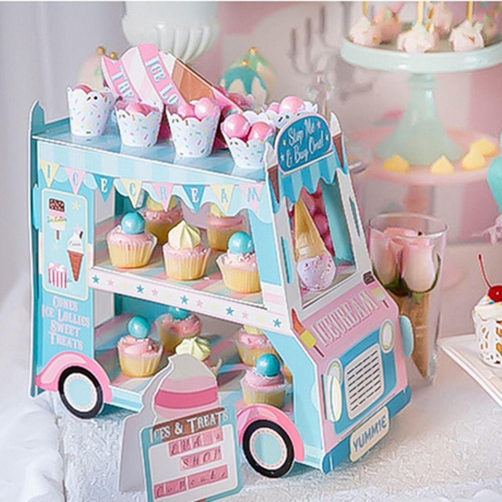 [Elegan] Cupcake Stand 3-Layer Kreatif Pesta Liburan DIY Perlengkapan Pesta Dekorasi Ulang Tahun