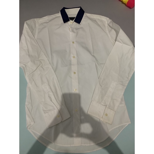 zara man slim fit kemeja putih men shirt m preloved