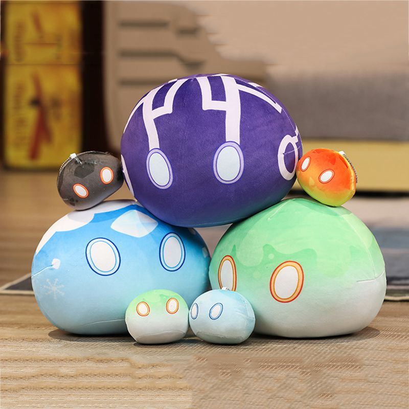 30cm Genshin Impact Slime Theme Cute Plush Dolls Dango Throw Pillow Toys Cartoon Gift