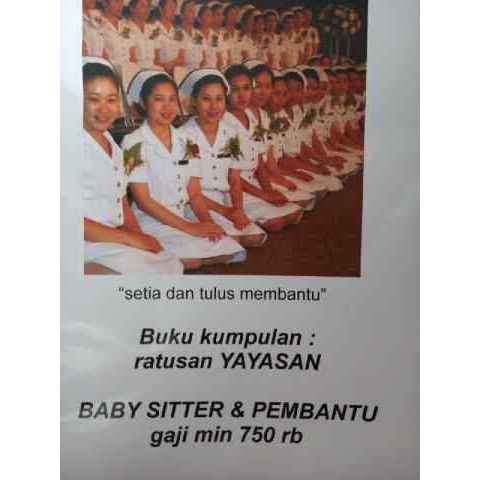 Buku Kumpulan Ratusan Yayasan BabySitter & Pembatu Gaji min 750rb