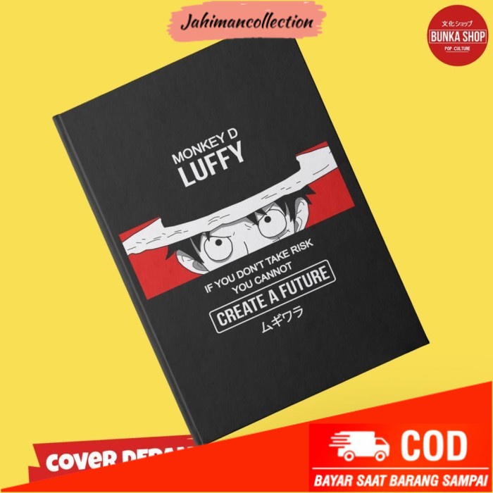 

✨ BISA COD ✨ Note Book Anime One Piece Monkey D Luffy Quote Hardcover A5