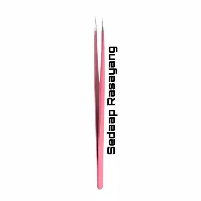 Pinset Bulu Mata Vetus PINK Tweezer Eyelash Extension