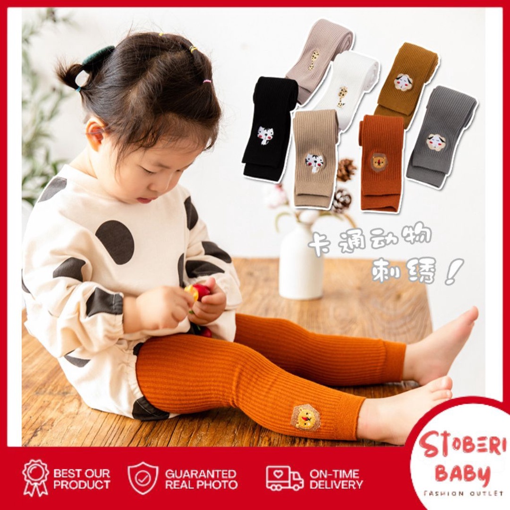 stoberi baby - LEGGING ANIMALS Legging buka kaki bayi / anak import motif warna polos