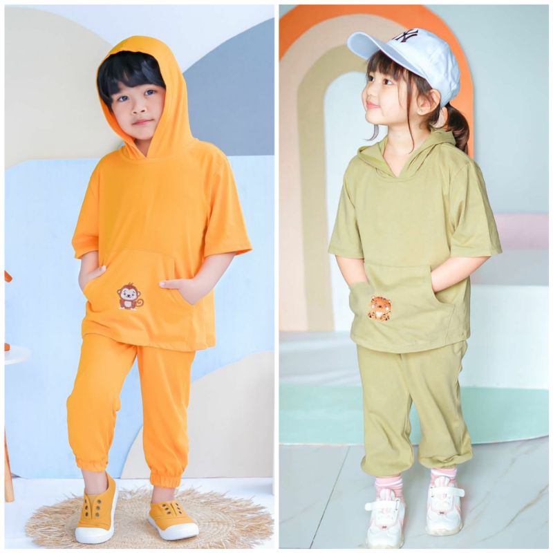 Baju Anak Perempuan Baju Anak cowok Setelan Hoodie anak Lili