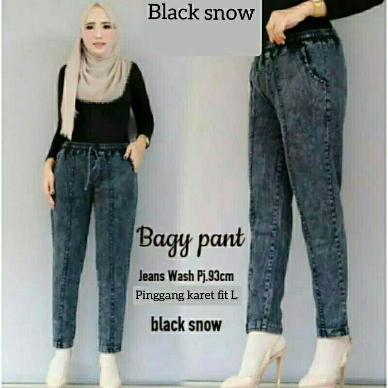 Snow Baggy jeans Standar dan Jumbo// Celana jeans snow Baggy