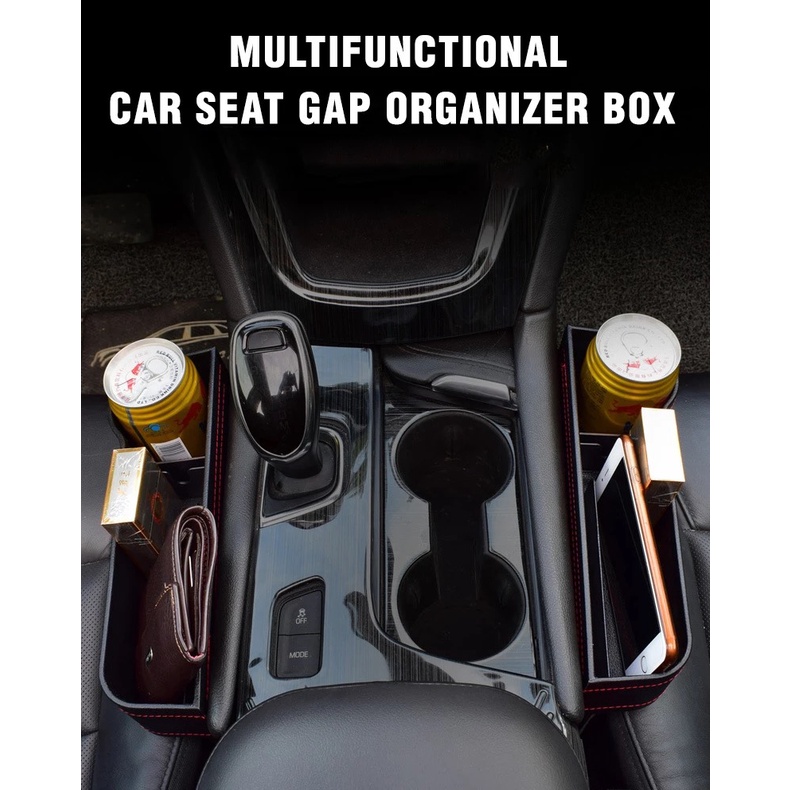 [HH] CAR SEAT GAP ORGANIZER CUP HOLDER / TEMPAT PENYIMPANAN SAMPING JOK MOBIL KANAN KIRI