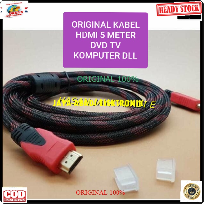 G303 KABEL HDMI 5 METER BAHAN TEBAL DAN KUAT BISA UNTUK TELEVISI PS GAME CPU MONITOR LAYAR LED FULL HD JACK MALE FEMALE LAPTOP TV GAMBAR SUARA KONEKTOR PLUG BOOT KOMPUTER SWITCH ROUTER MODEM COMPUTER INDIHOME FIRTSMEDIA