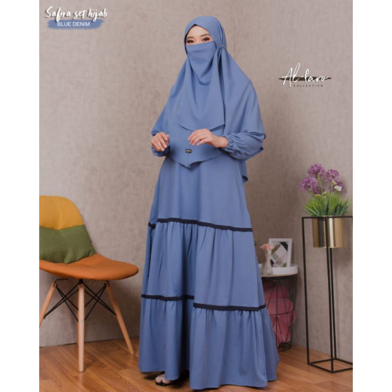 SAFIRA SET HIJAB + CADAR [ORI AL FARO COLLECTION]
