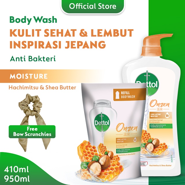 Promo Harga Dettol Body Wash Onzen Hachimitsu & Shea Butter 950 ml - Shopee