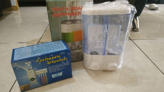 Dispenser Wadah Sabun Cair 2 Tabung