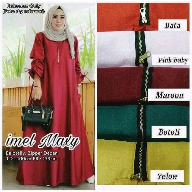 CUCI GUDANG !!! Imel Maxy -DRESS MUSLIM - fashion wanita - baju wanita - dress- gamis