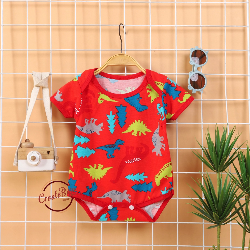 BAJU BAYI JUMPER BAYI 3-12 BULAN JUMPSUIT BAYI MOTIF PRINTING DINO CEMARA FASHION TERMURAH