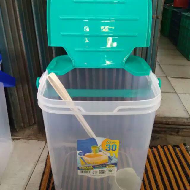 AQUARIUM ES BUAH / ES KELAPA 30 LITER/ TOPLES ES ASLI GREEN LEAF 30LKUSUS PENGIRIMAN OJEK