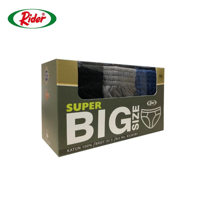 RIDER Cd Pria SUPER JUMBO R326 BS-BIG SIZE isi 3 pcs