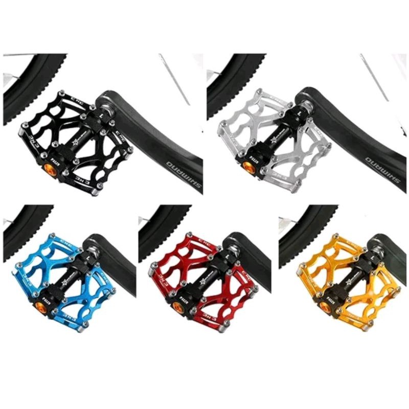 Rockbros Pedal Sepeda MTB Mountain Alumunium Alloy Non Slip . Sealed Bearing Flat Pedals