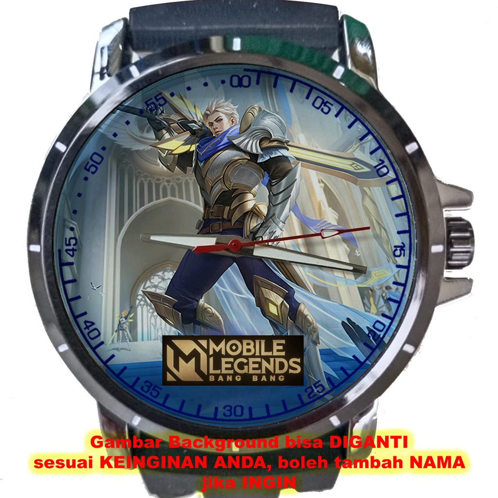 ALUCARD Lightborn SRTIKER Mobile Legends Keren Jam Tangan Pria Custom Gambar Logo Nama