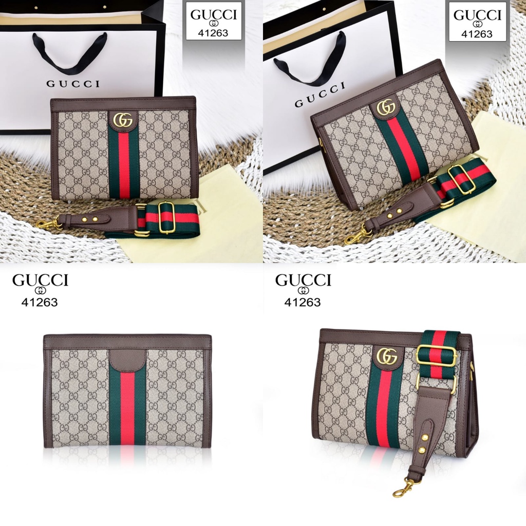 TAS WANITA BATAM IMPORT GUCCI FLAP BAG 41263 KWALITAS SEMI PREMIUM