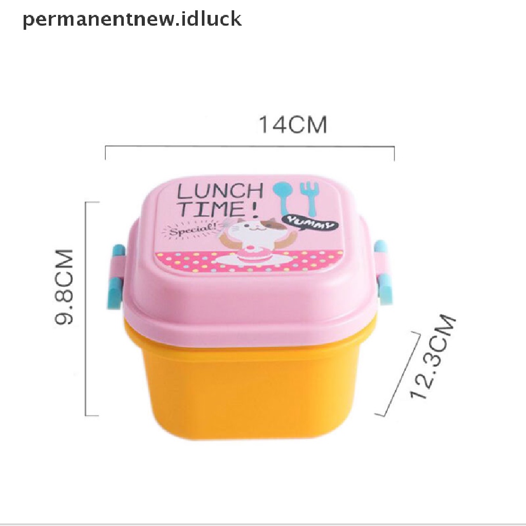 Kotak Makan Siang Bento Bahan Plastik Motif Kartun Untuk Microwave Oven