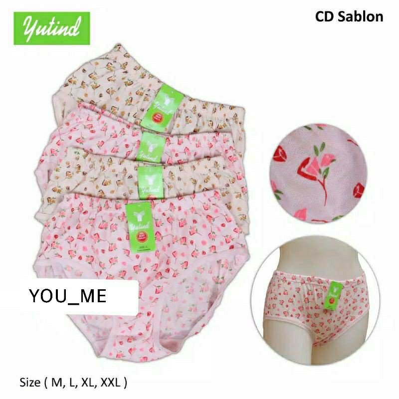 celana dalam wanita yutin sablon