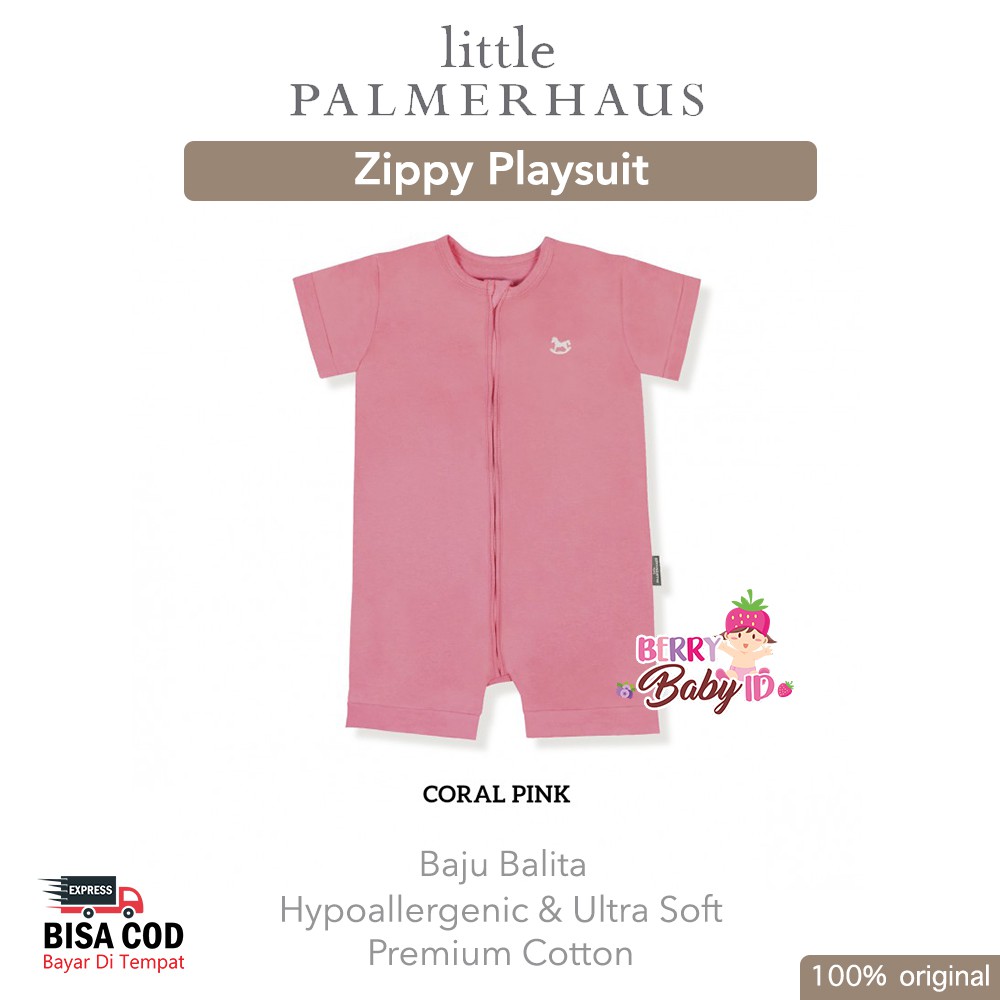 Little Palmerhaus Zippy Playsuit Baju Bayi Balita Jumper Bayi Boy Girl Berry Mart