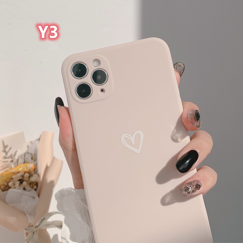 Love Heart Soft Case For iPhone 7 8 6 6s Plus 11 12 Pro Max X XR XS Max SE 2020 Straight Cube Soft Tpu Case