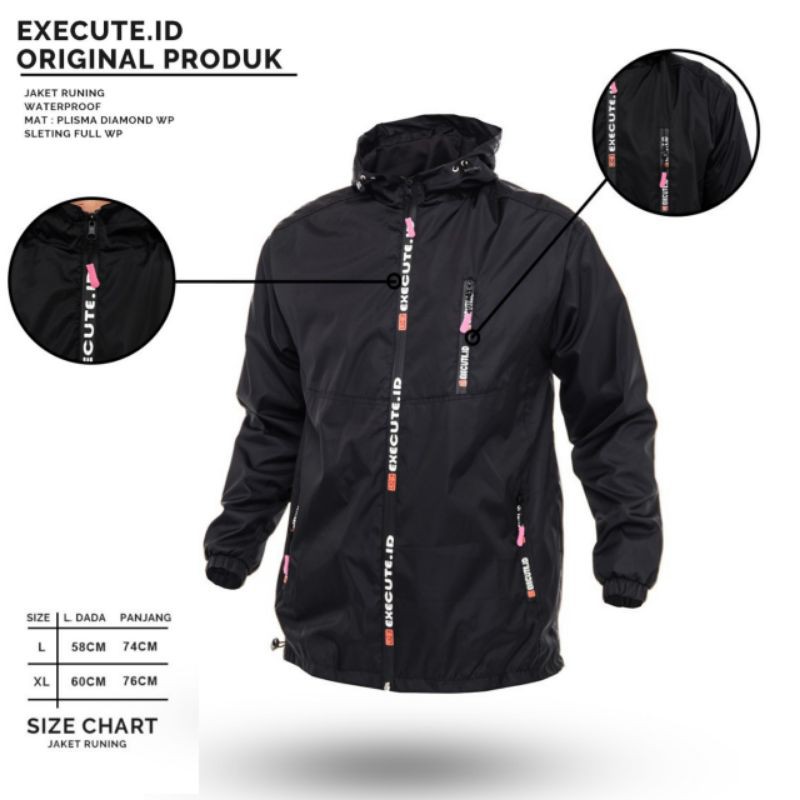 Jaket pria IKC 002 distro cbr six Bandung hoodie dua sisi keren