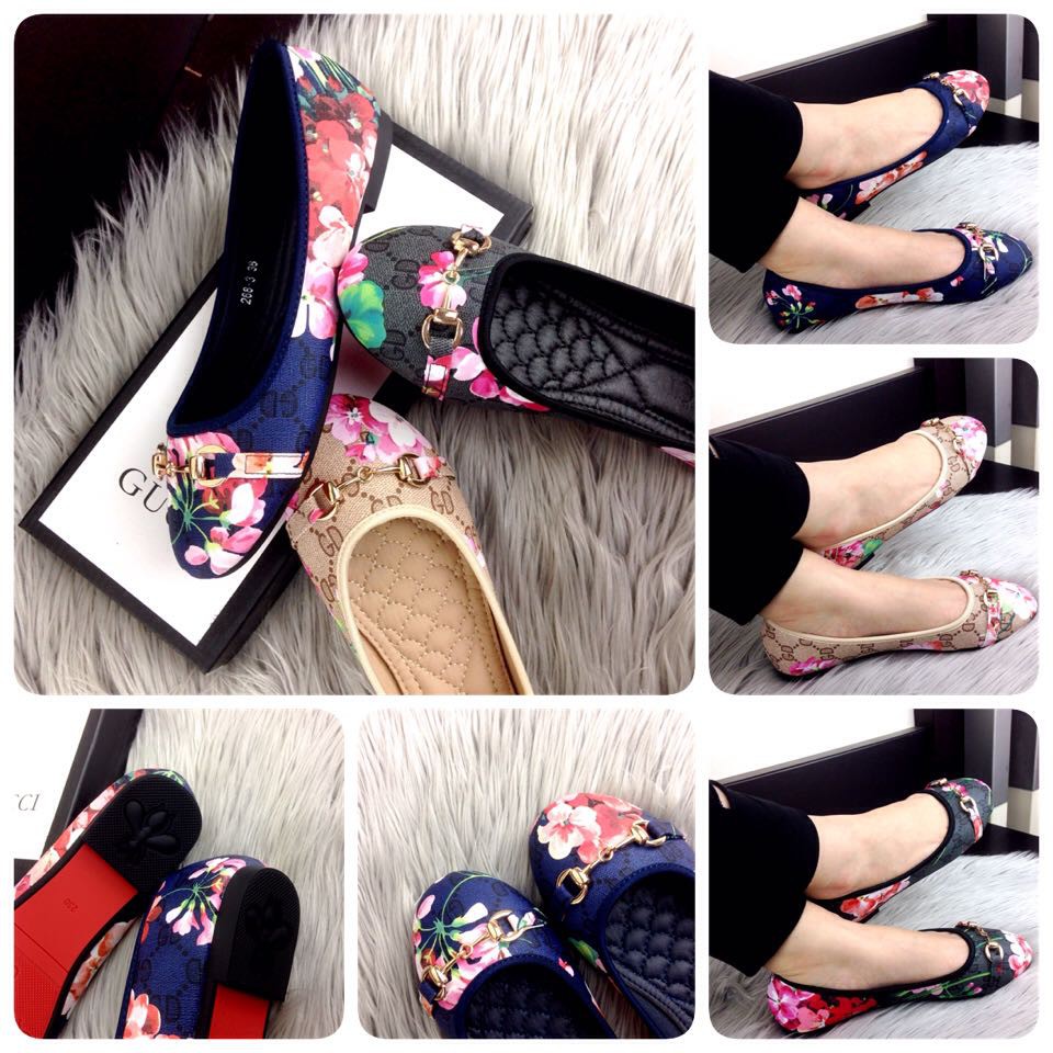 Promo #268-3 GUCCI GG Blooms Floral Flats